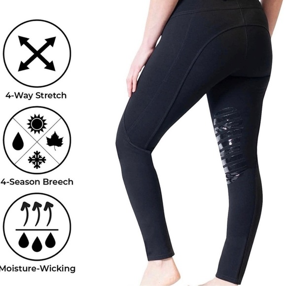 ELATION Red Label Athletic Sport Breeches Anti-Slip Silicone Knee Grip Small - Picture 1 of 10